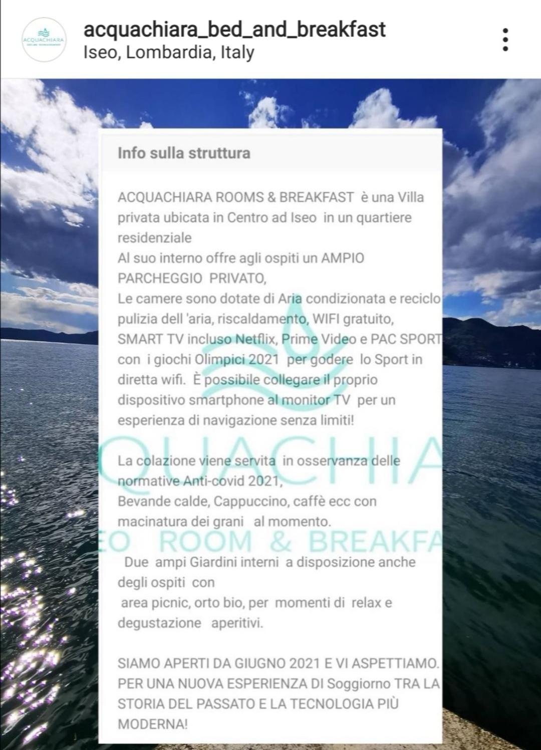 Acquachiara Iseo Deluxe Bed & Breakfast Iseo Center With Garden And Parking Inside Foresteria ห้อง รูปภาพ